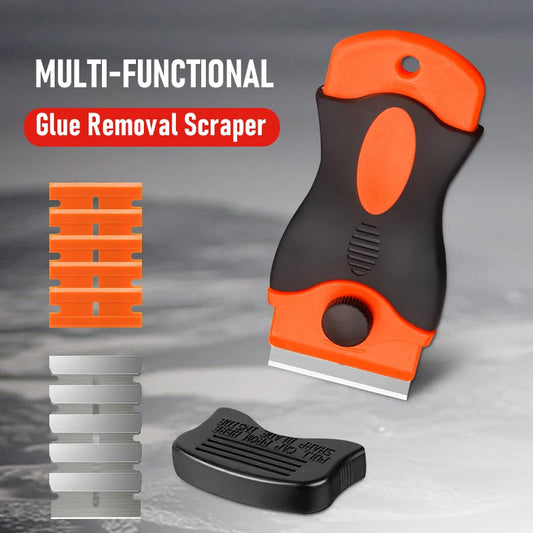 Scraper for Car Glass with Blades Window Glass Glue Sticker Remover Razor Blade Scraper to Clean Ceramic Hob Auto Squeegee Tool