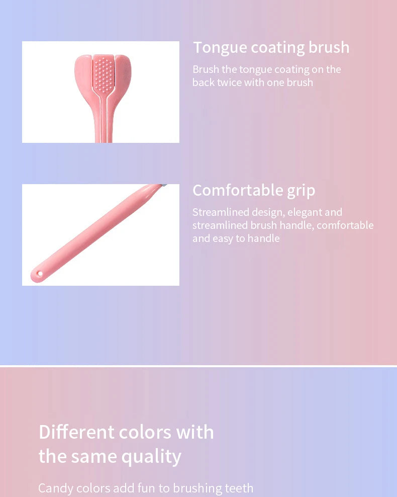 Three Sided Soft Hair Tooth Toothbrush Adult Toothbrush Ultra Fine Soft Bristle Oral Care Safety Teeth Brush for Oral Health