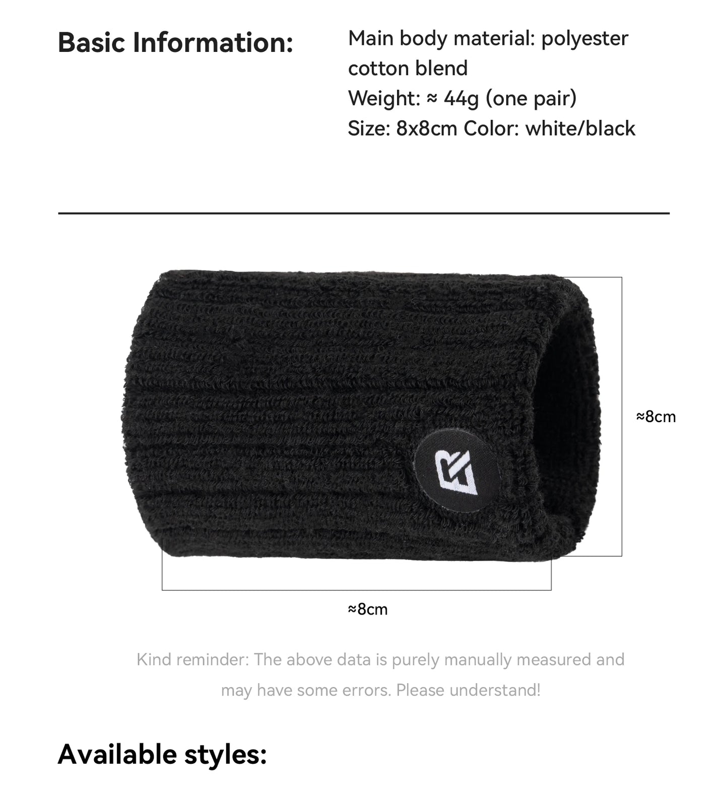 ROCKBROS Adjustable Wrist Support Brace Sweatbands Sports Wristband Wicking Athletic Sweatband for Tennis, Basketball, Running
