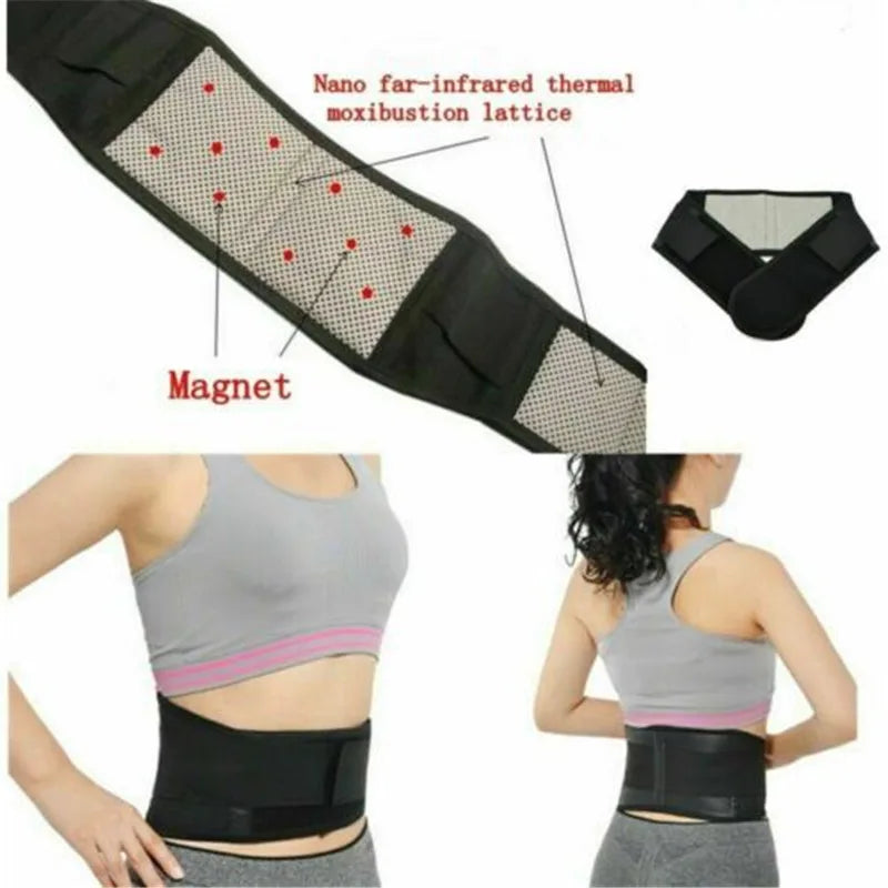 Adjustable Waist Support Self Heating Magnetic Therapy Waist Support Belt Lumbar Brace Massage Band Waist Posture Pain Relief