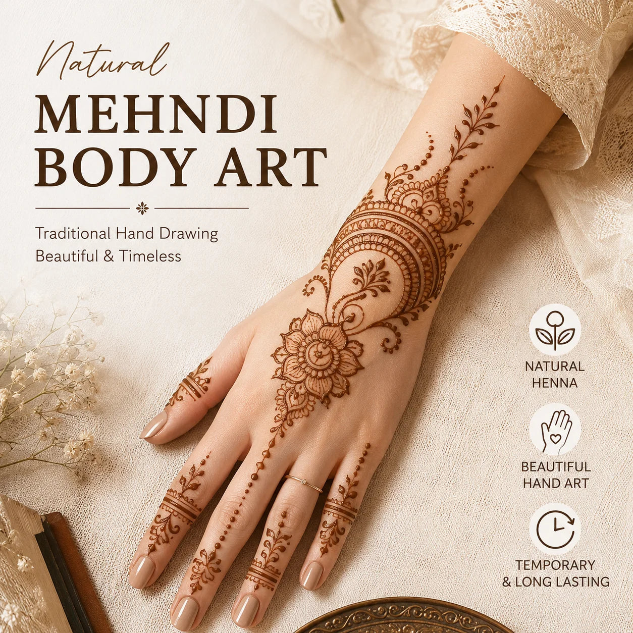 GOLECHA Brown Henna Tattoo Pigment Paste 30g For Faux Freckles Mehndi Body Art Temporary Tattoo Supplies Natural Skin Tint Cone