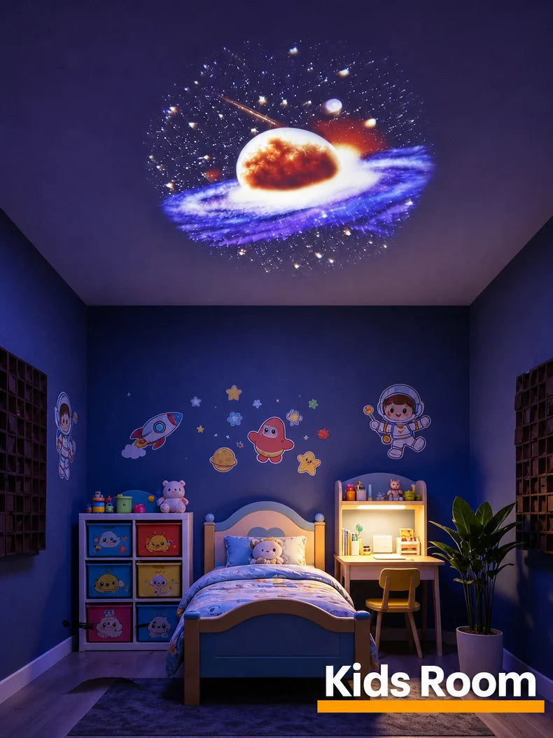Star Projector Night Light USB Plug in 360° Rotating Starry Sky Projection Lamp For Kids Bedroom Party Gift Room Decor