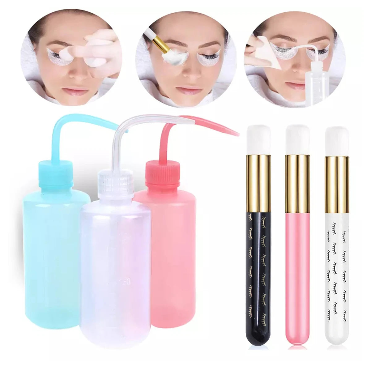 Eyelash Extension Cleaning Bottle Eye Lashes Clean Brush Set Eyebrow Skin Care Remover Washing Lash Shampoo Flask Tools Kit