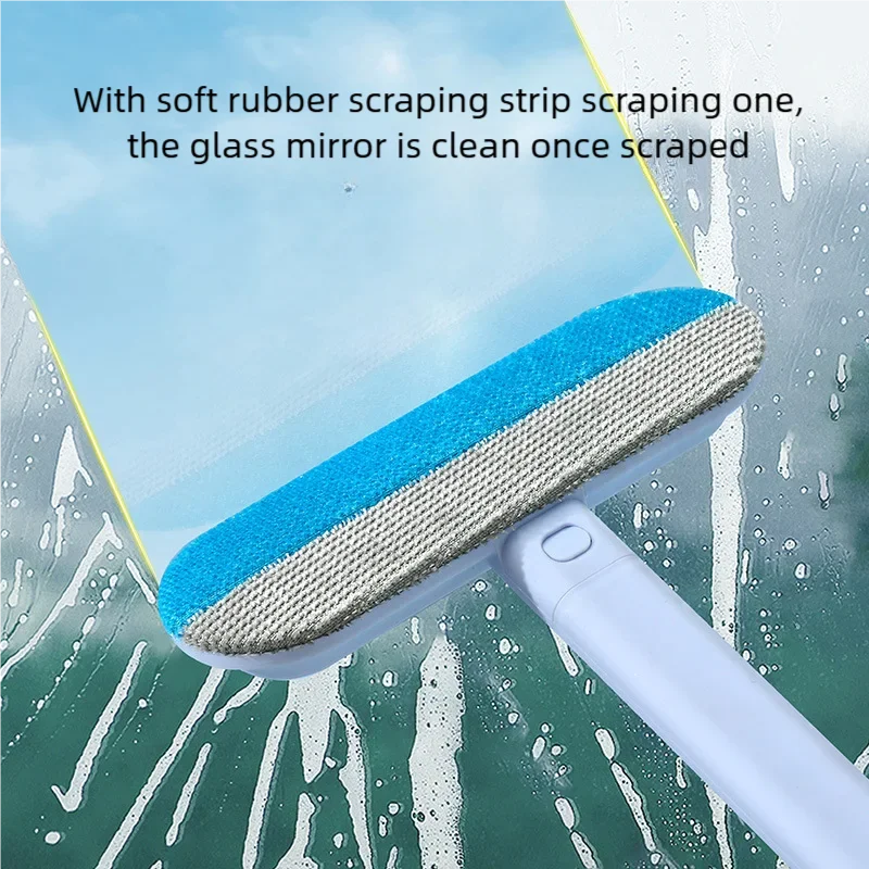 3 In 1 Pet Hair Remover Brush Long Handle Tool For Cat Dog Fur Sofa Window Lint Roller Scraper Household Gadget