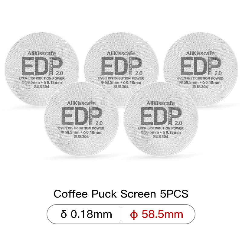 Alikisscafe Coffee Puck Screen Magnetic Espresso Filter 49.5mm 51mm 53.5mm 57.3mm 58.5mm Barista Portafilter Accessories Tools