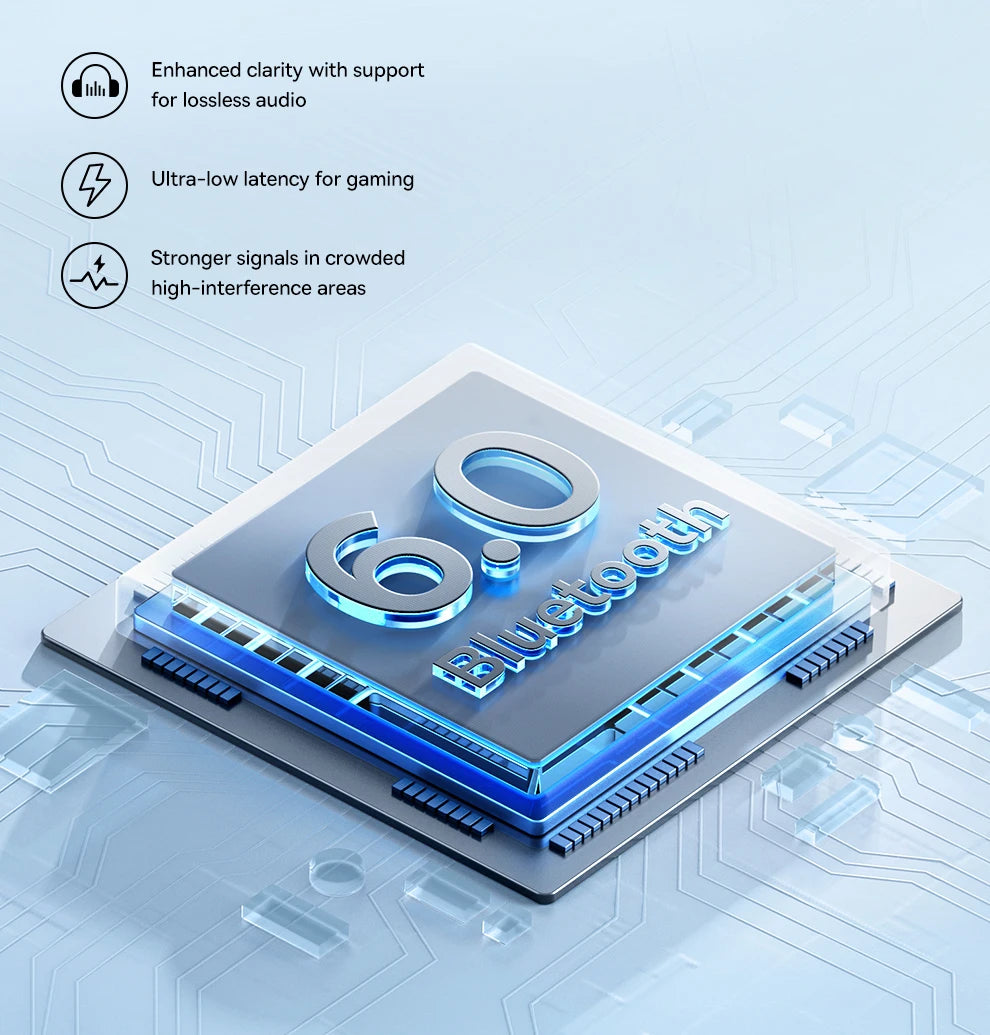 Baseus Wireless Headphones Bluetooth 6.0 HIFI Level Earphone 40mm Driver Foldable Over Ear Headsets 80H Playtime Spatial Audio
