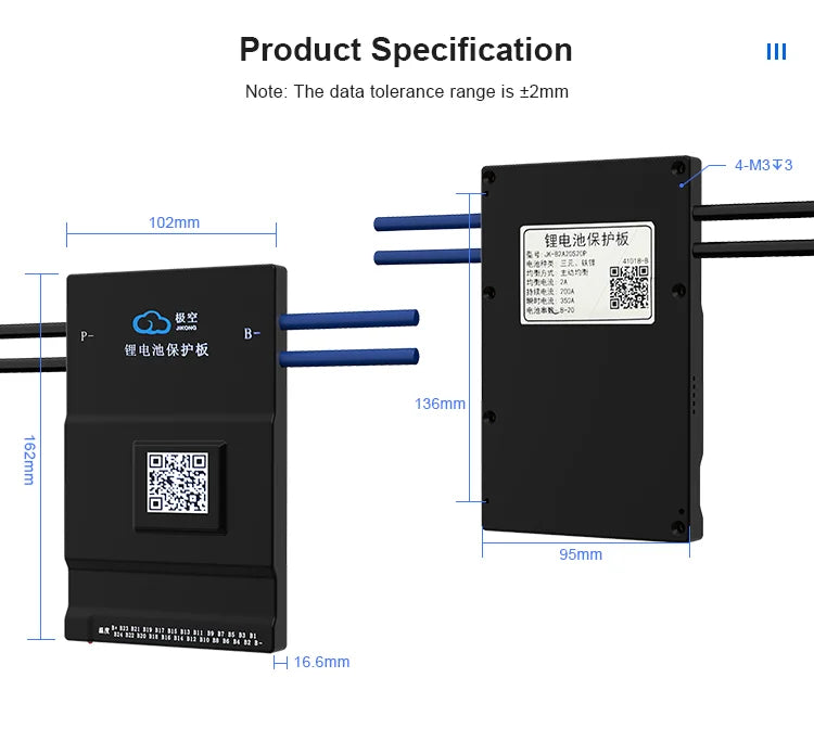 JK BMS 60A 100A 150A 200A 300A Active Balance Bms 4S 8S 16S 20S 24S JIKONG Smart Bms 12V 24V 48V 72V Lifepo4 Li-Ion Lto Battery