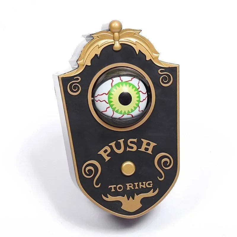 Halloween Doorbell Led Luminous Hanging Doorbell Haunted Party Decor Glowing Horror Props Creepy Eyes with Sound Lights