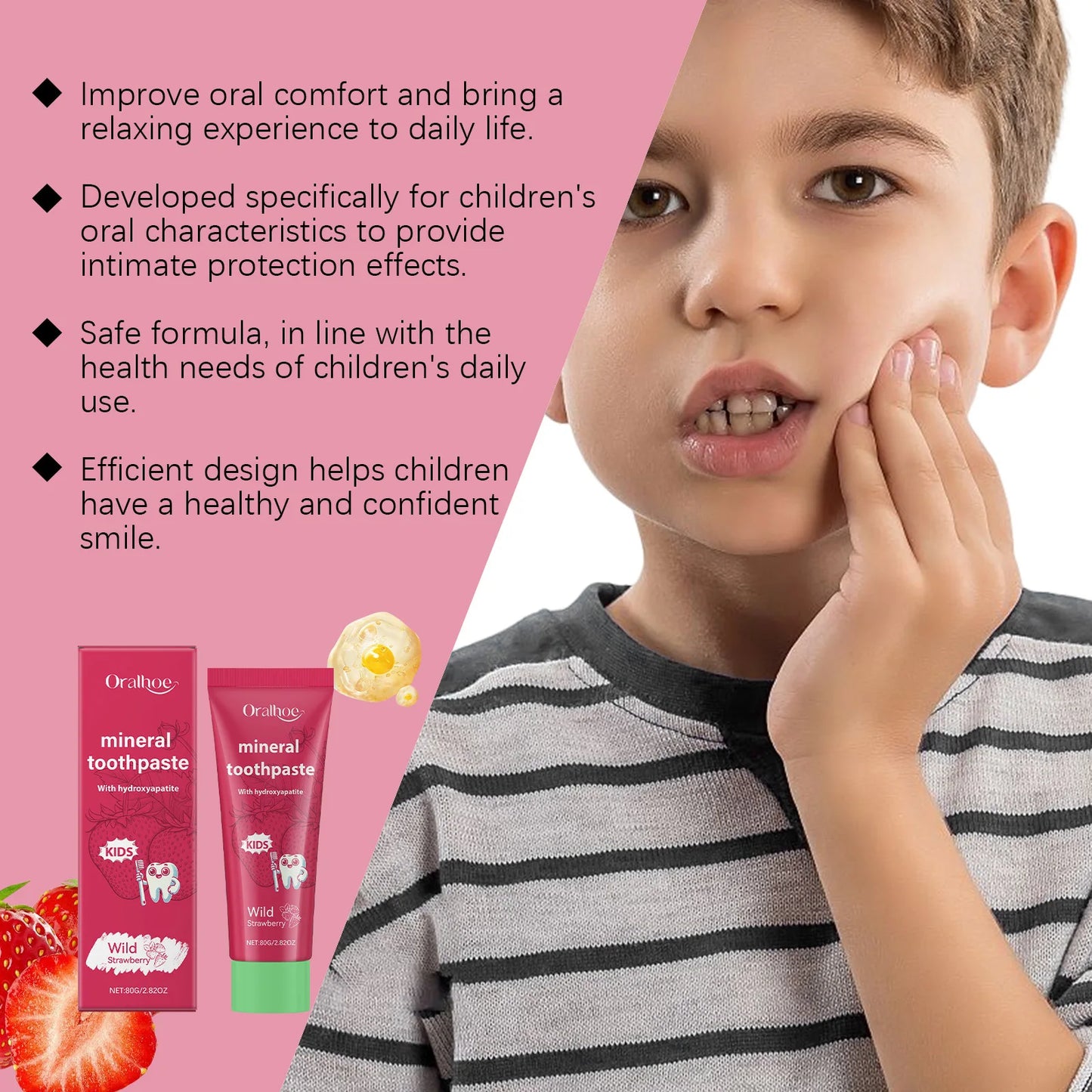  Children Toothpaste Gingiva Protection Removal Yellow Teeth Stain Relieve Gums Decay Toothache Kids Dental Care Toothpaste