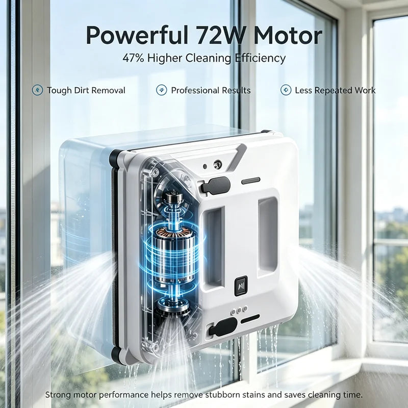55 Newton UPS Vacuum Cleaner Electric Glass Washer with Smart Home Appliance Smart Floor Mops Electric Window Cleaning Robot