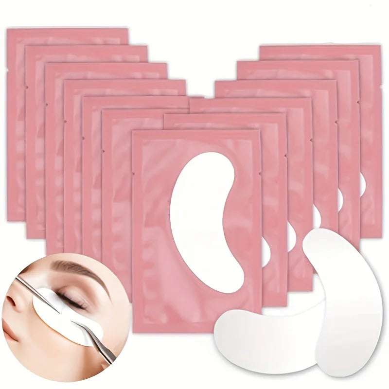 50Pairs Lint Free U-Shaped Eyelash Extension Under Eye Pads Hydrogel Patches Isolation Lower Lash Spacers Beauty Tool Gift Ideas