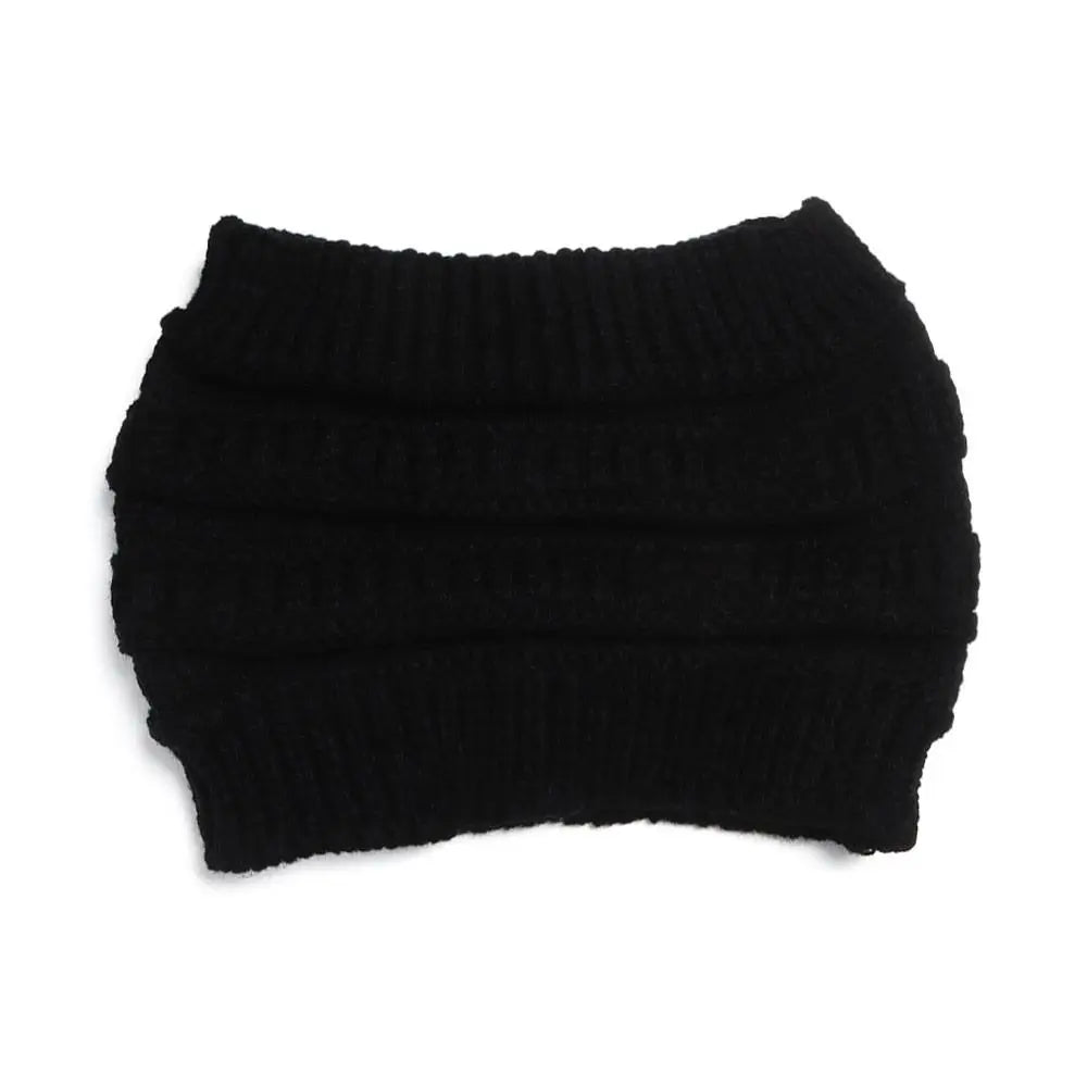 1Pcs Women Girl Autumn Winter Hair Accessories Headwraps Headwear Ponytail Beanie Hat Ear Warmer Hair Band Knitting Headband
