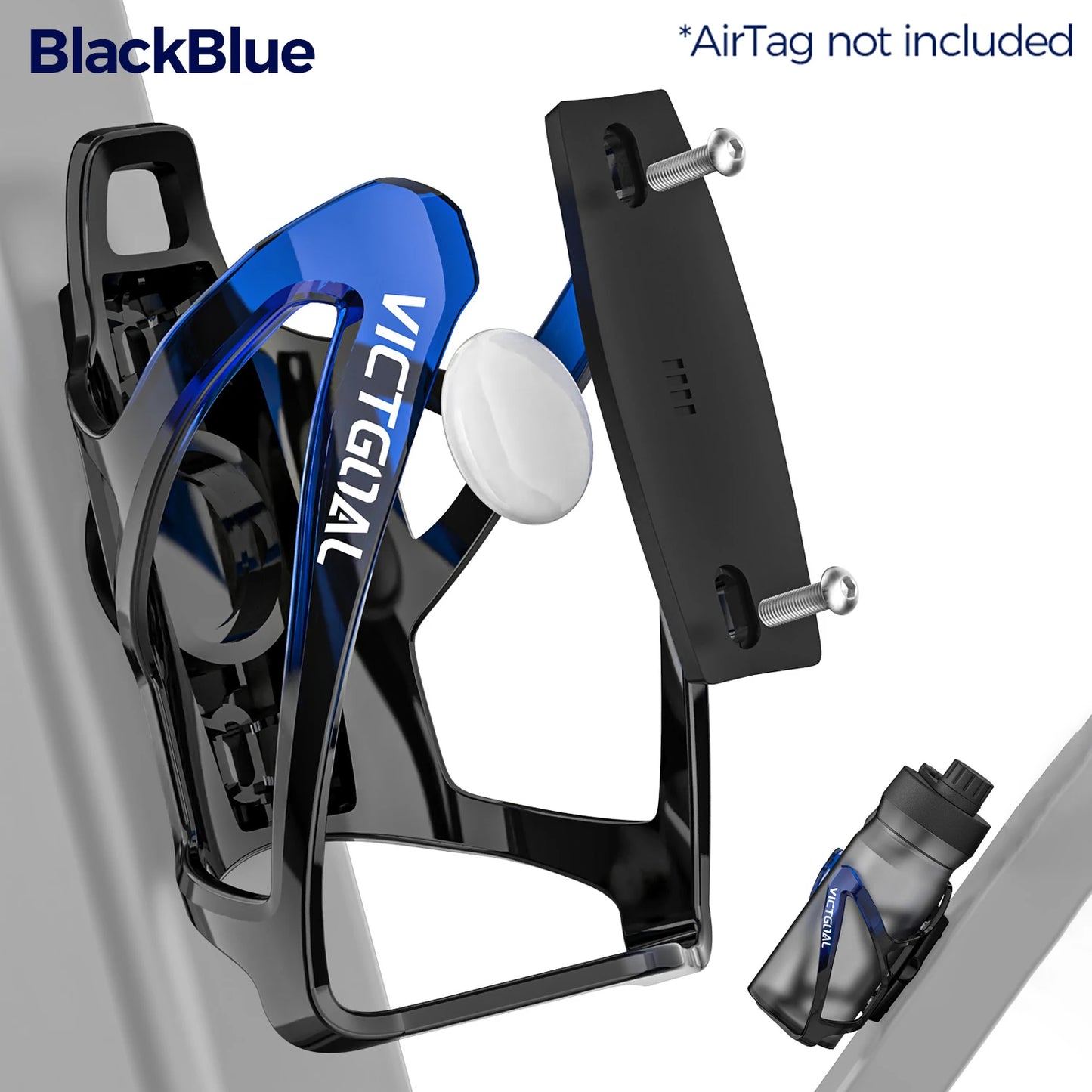 VICTGOAL Cycling Water Bottle Cage with AirTag Hider Lightweight Bottle Bracket MTB Road Bicycle Bottle Stand Holder Accessories
