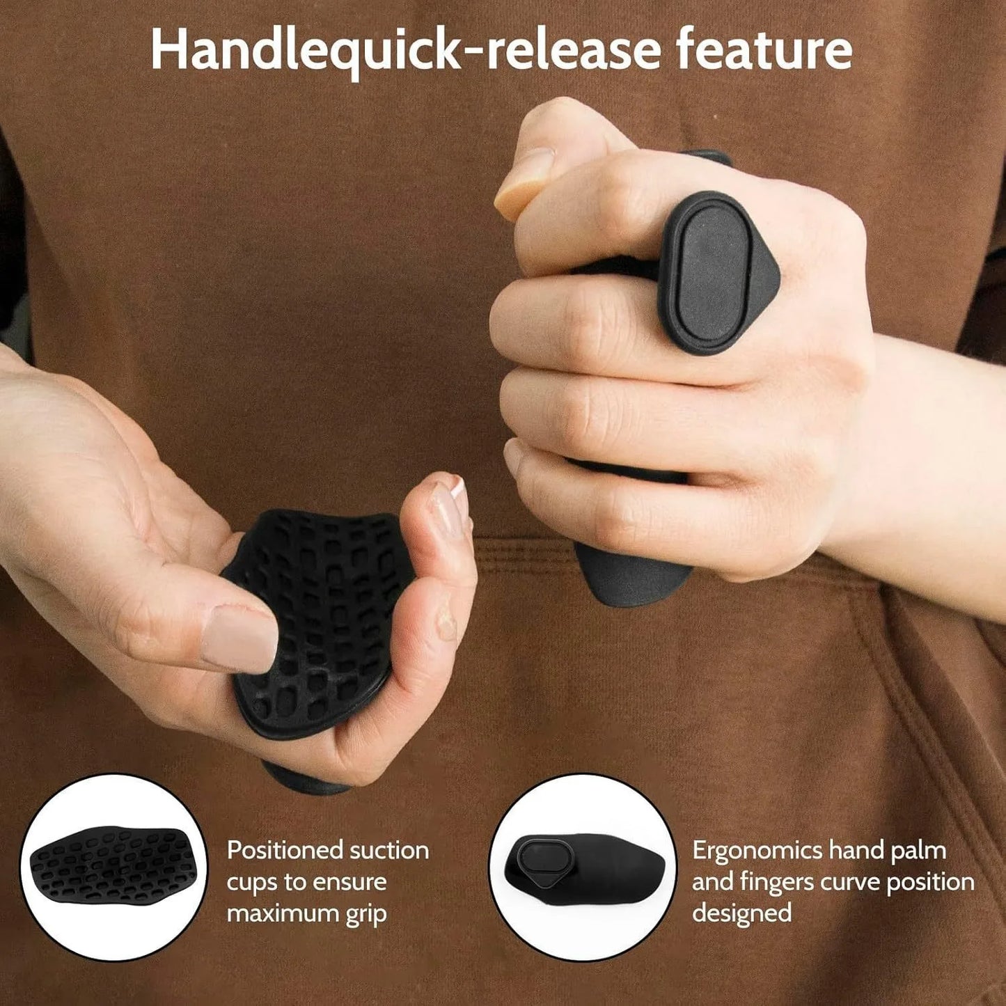 1 Pair Portable Silicone Gym Palm Grips Non Slip Hand Grip Pad for Pull Ups Weight Lifting Fitness Workout Training