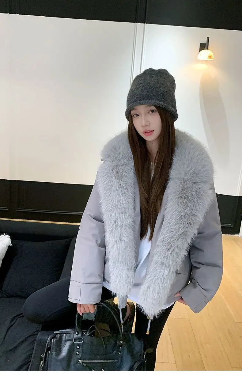 Autumn Winter New Style Fashionable Foreign Trade  Winter Jacket for Women  A Charming Elegant Hooded Mid-length Cotton Coat