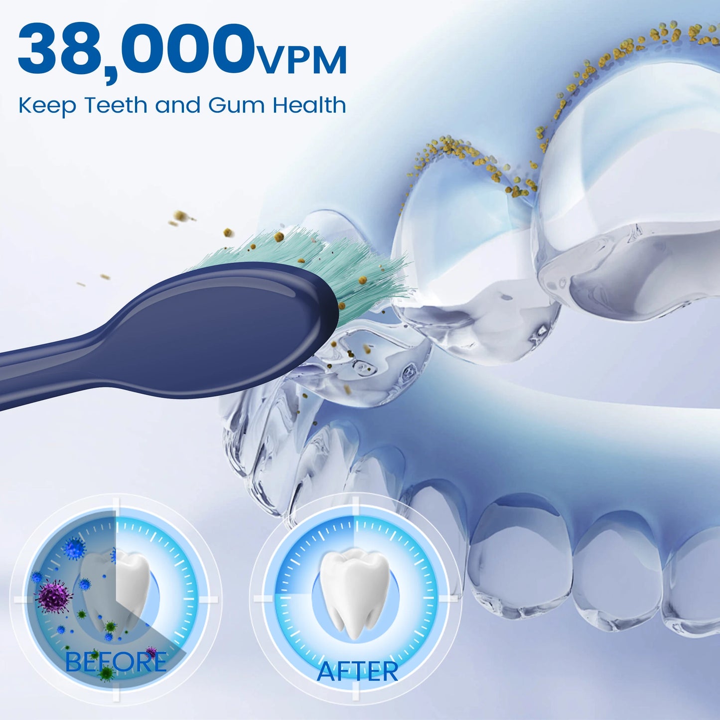 Sejoy Electric Sonic Toothbrush 5 Model with 10 pcs Replacement Heads Rechargeable Waterproof Electronic Tooth Brushes