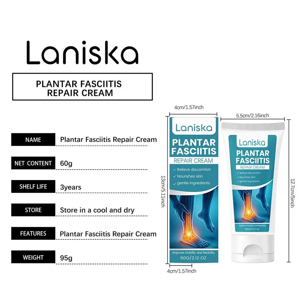 Natural Plantar Fasciitis Relief Cream for Heel Spurs Achy Feet Treatment Legs Gel Cream Cooling Refreshing Moisturizing Care