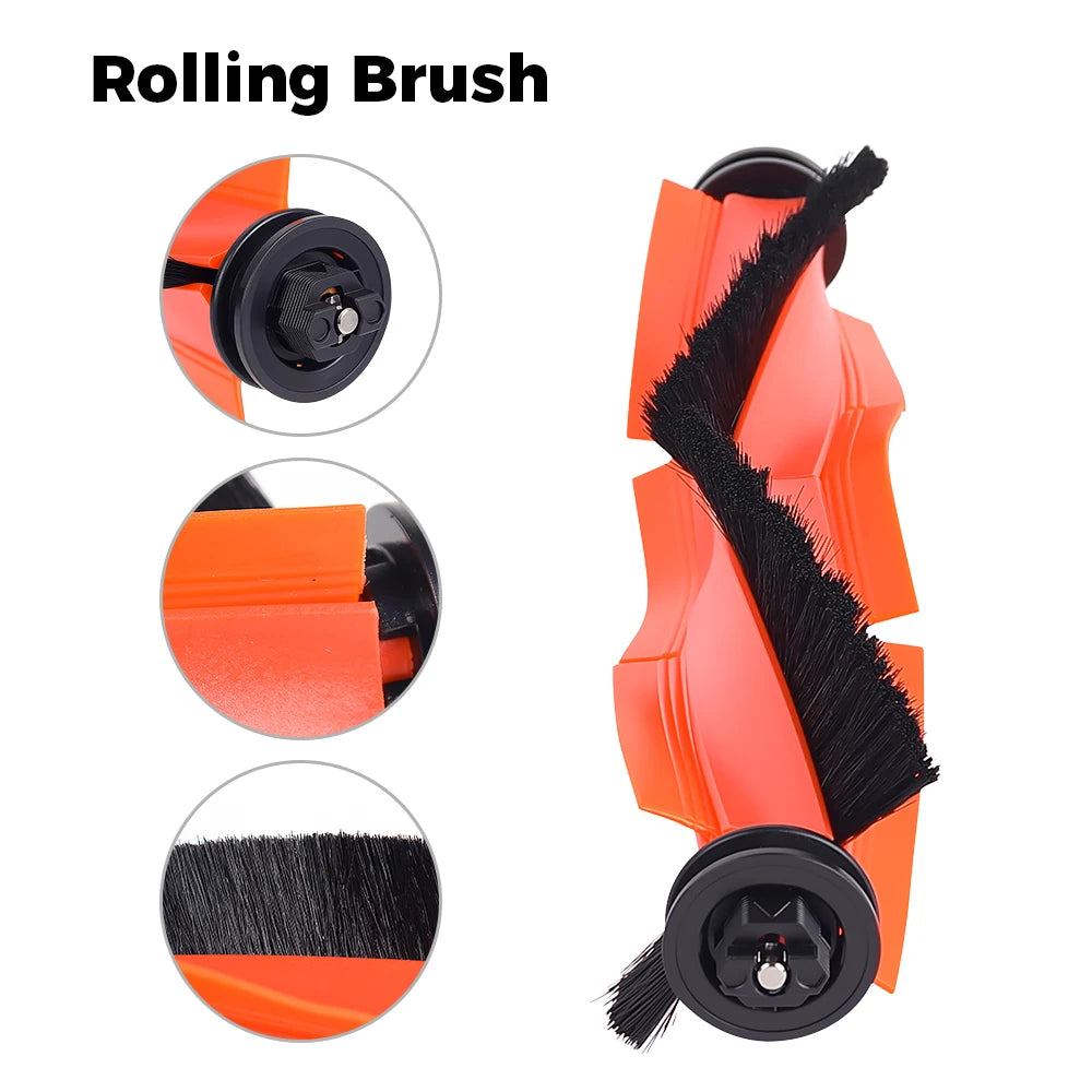 Durable Main Brush Part For Xiaomi Vacuum X10+/X20+/X20 Plus/S20+/S10 Plus For Dreame X30Ultra/L10s Ultra/X40Ultra/L20 Ultra