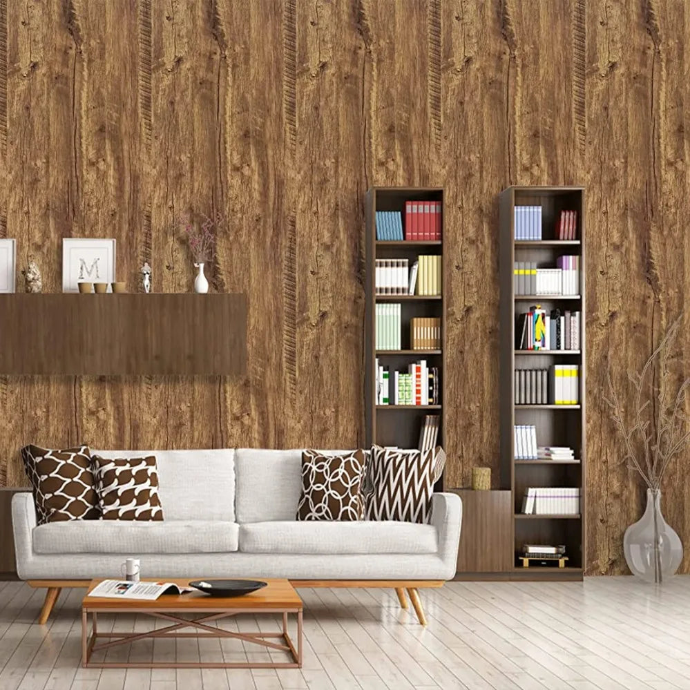 Waterproof Wood Grain Vinyl Self Adhesive Contact Paper Peel and Stick Wallpaper for Cupboard Table Furniture Home Decoration