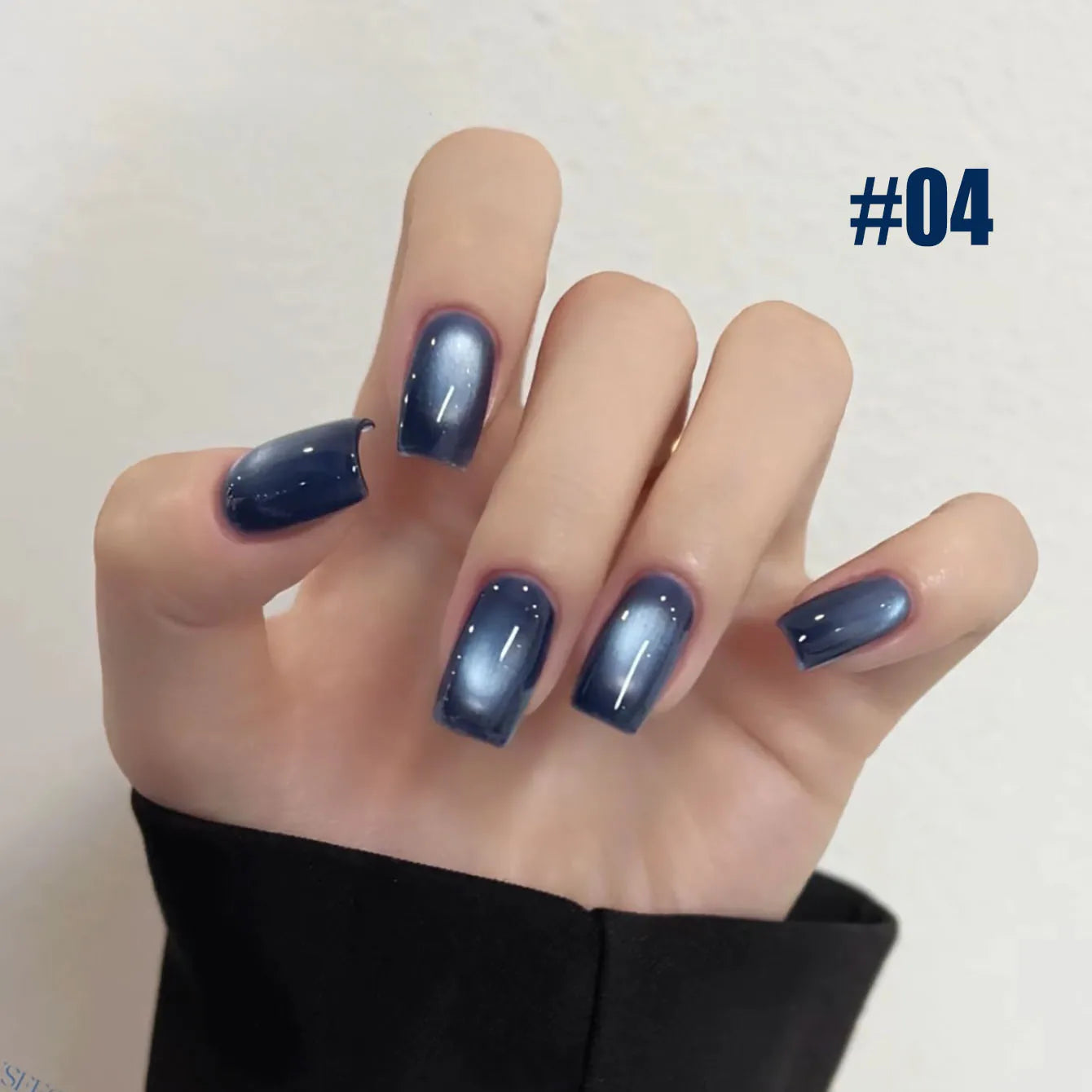MIANEL 2026 Blue Moon Cat Eye Nail Gel Vibrant Sparkling Blue Glass Bead Effect Skin-Flattering Trendy Cat Eye Nail Art Manicure
