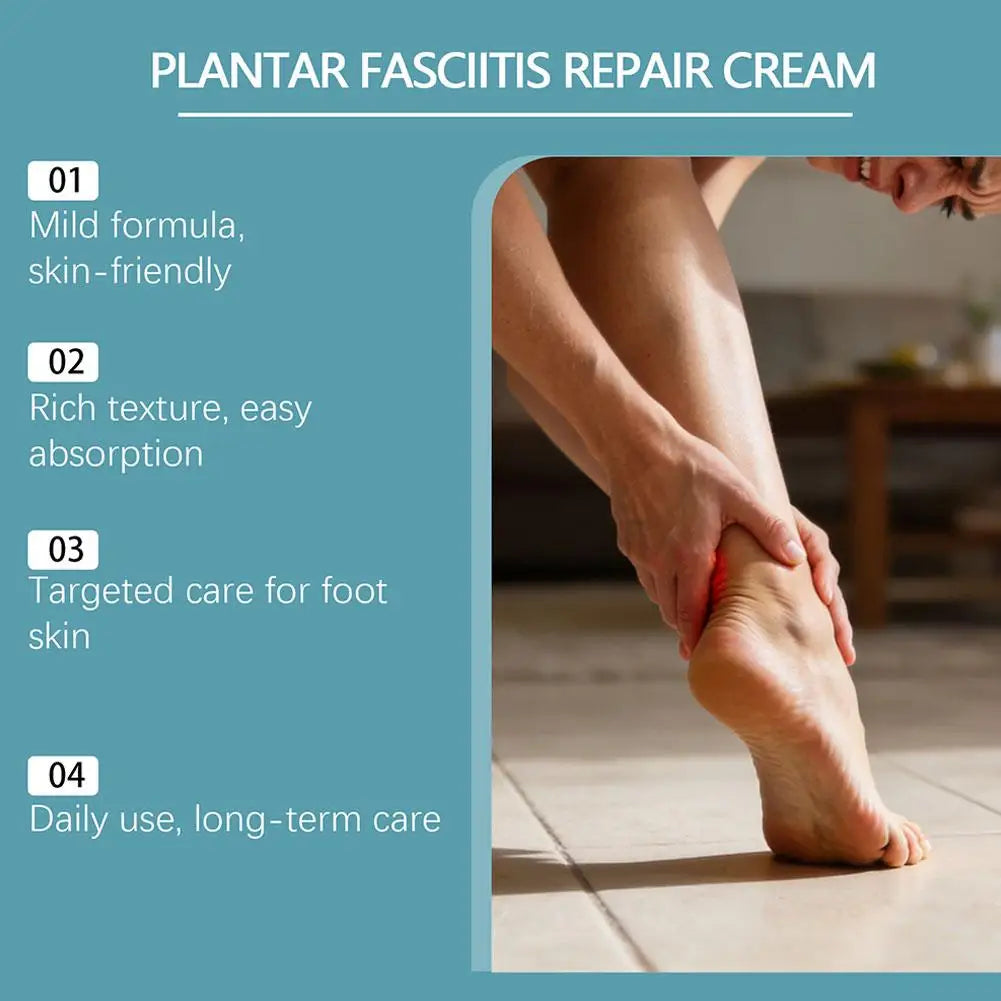Natural Plantar Fasciitis Relief Cream for Heel Spurs Achy Feet Treatment Legs Gel Cream Cooling Refreshing Moisturizing Care