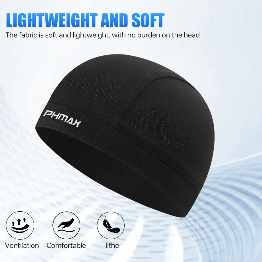 PHMAX Ice Silk Cycling Cap Mesh Breathable Ice Cool Sports Cap Sun Protection Cycling Cap Bicycle Mask Sports Headband