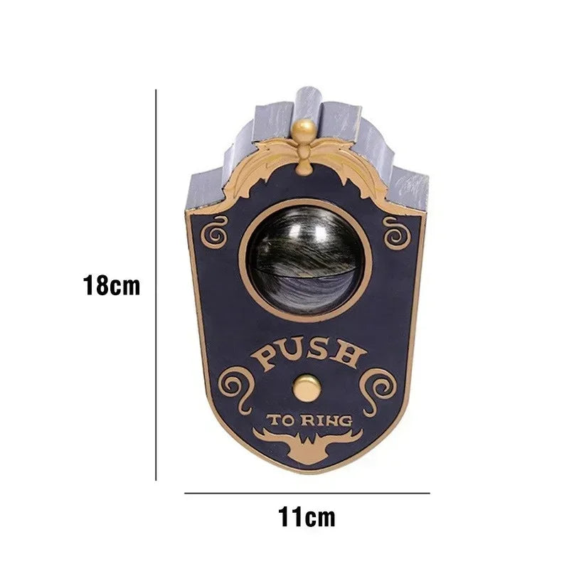 Halloween Doorbell Led Luminous Hanging Doorbell Haunted Party Decor Glowing Horror Props Creepy Eyes with Sound Lights
