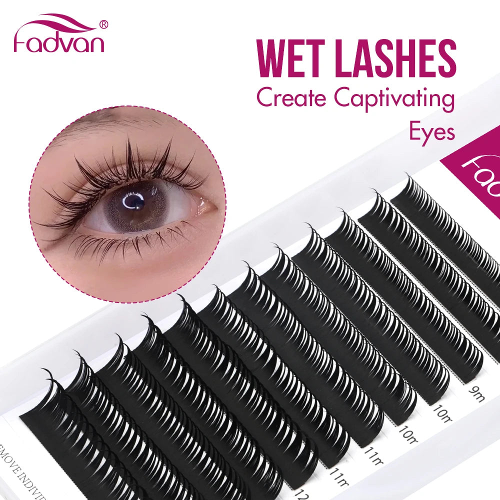 Fadvan 5D Spikes Fairy Flora Lashes Cluster Eyelash Extension Grafting Individual Easy Fan Eyelash Extensions