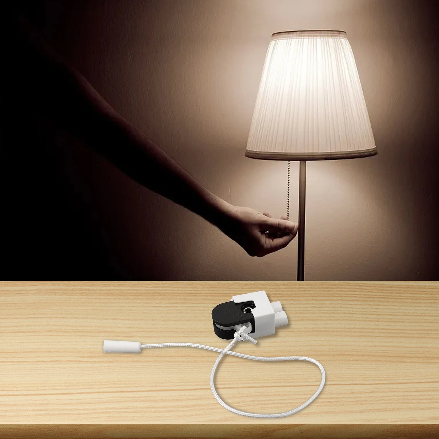 1Pcs Pull Cord Switch PC/PA + Alloy Pull Cord Wall Light Switch With Cord Rotating Pull Cord Switch For Table Lamps Floor-Lamps