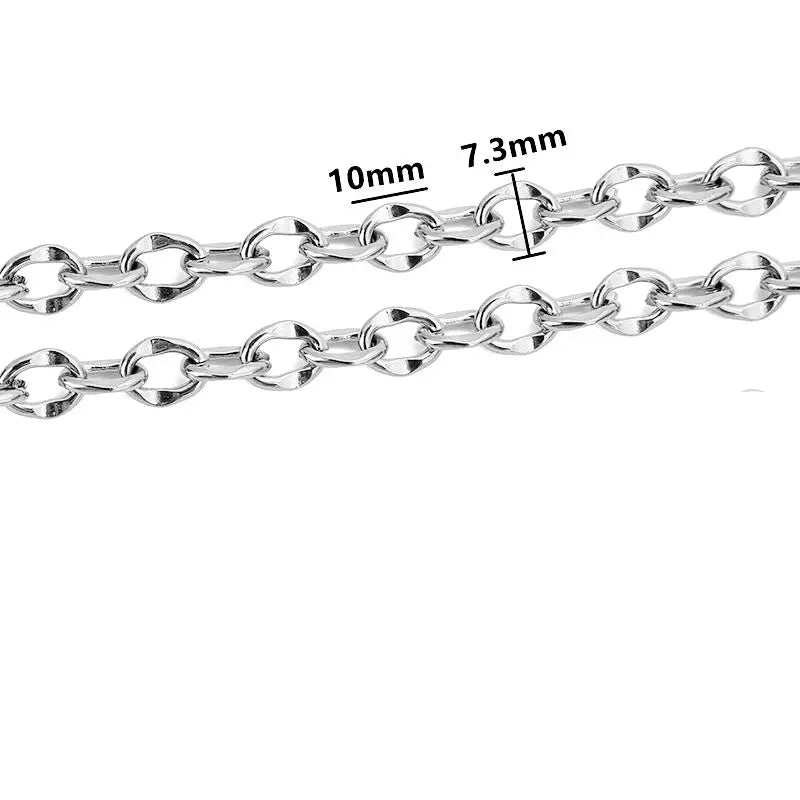 1 Meter Stainless Steel Large Heavy Chunky Hip Hop Punk Link Gold Color Chains DIY Jewelry Materials Handmade Necklace Bracelets