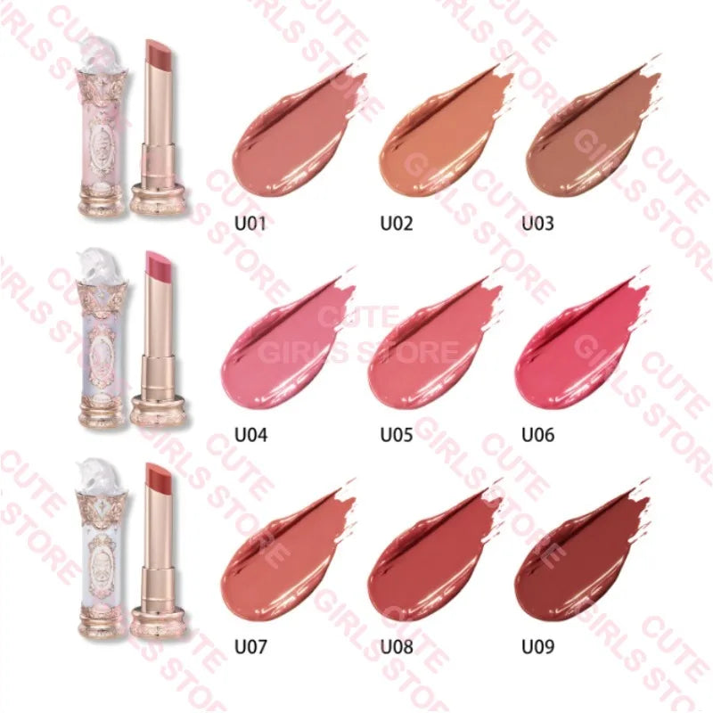 Flower Knows Knight Unicorn Glazed Lipstick: High Pigment Long-Lasting Non-Stick Lip Gloss for Makeup Enthusiasts