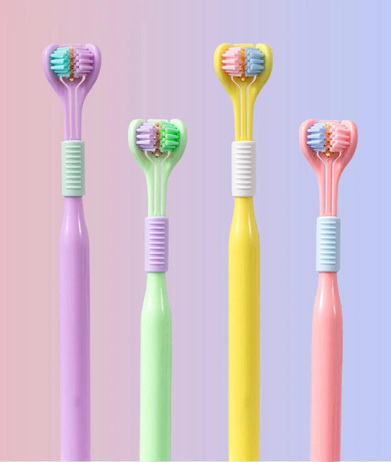 Three Sided Soft Hair Tooth Toothbrush Adult Toothbrush Ultra Fine Soft Bristle Oral Care Safety Teeth Brush for Oral Health