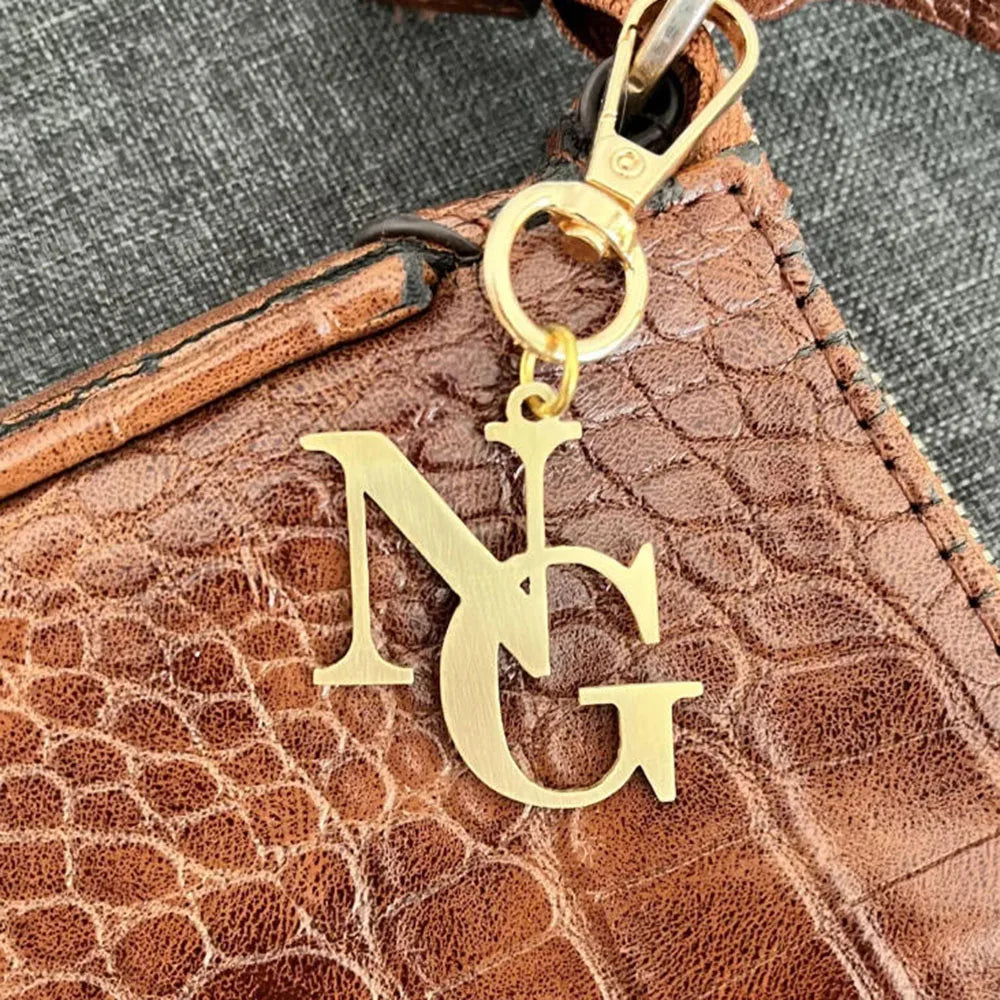 Custom Initial Bag Charms Custom Letter Name Pendants Initial Keychains Unique Custom Various Jewelry