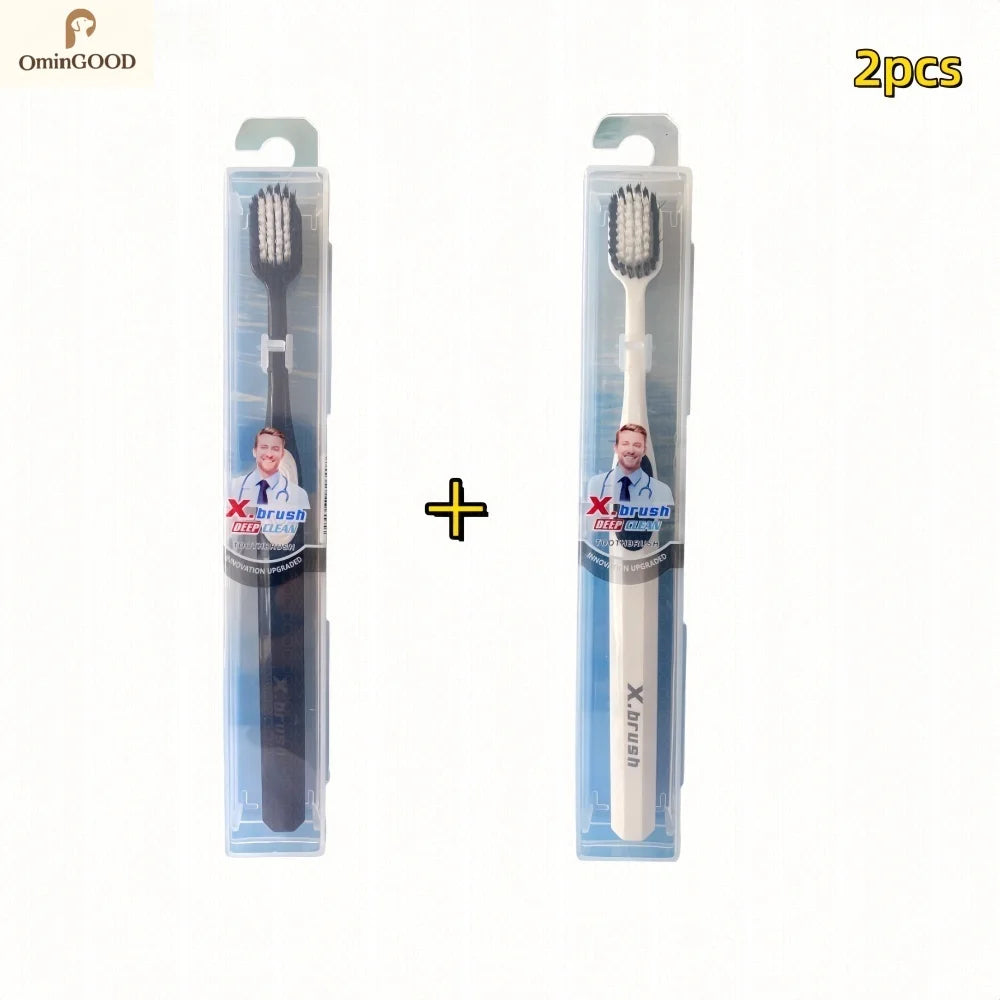2-12PCS Soft Toothbrush Deep Cleaning Oral Hygiene Silicone Bristles Toothbrush Gentle For Gums Ultra Fine Adult Dental Brush