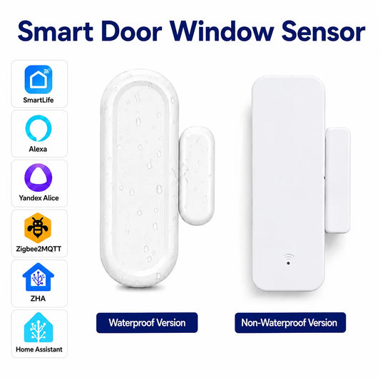 Zigbee 3.0 Door Window Sensor Zigbee Gateway Required Smart Home Work with Alexa ZHA Zigbee2mqtt