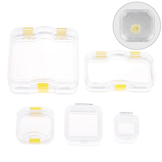 1 Pcs Plastic Dental Lab Box With Film Dentist False Tooth Case Box With Membrane Storage Boxes Denture Teeth Container Case