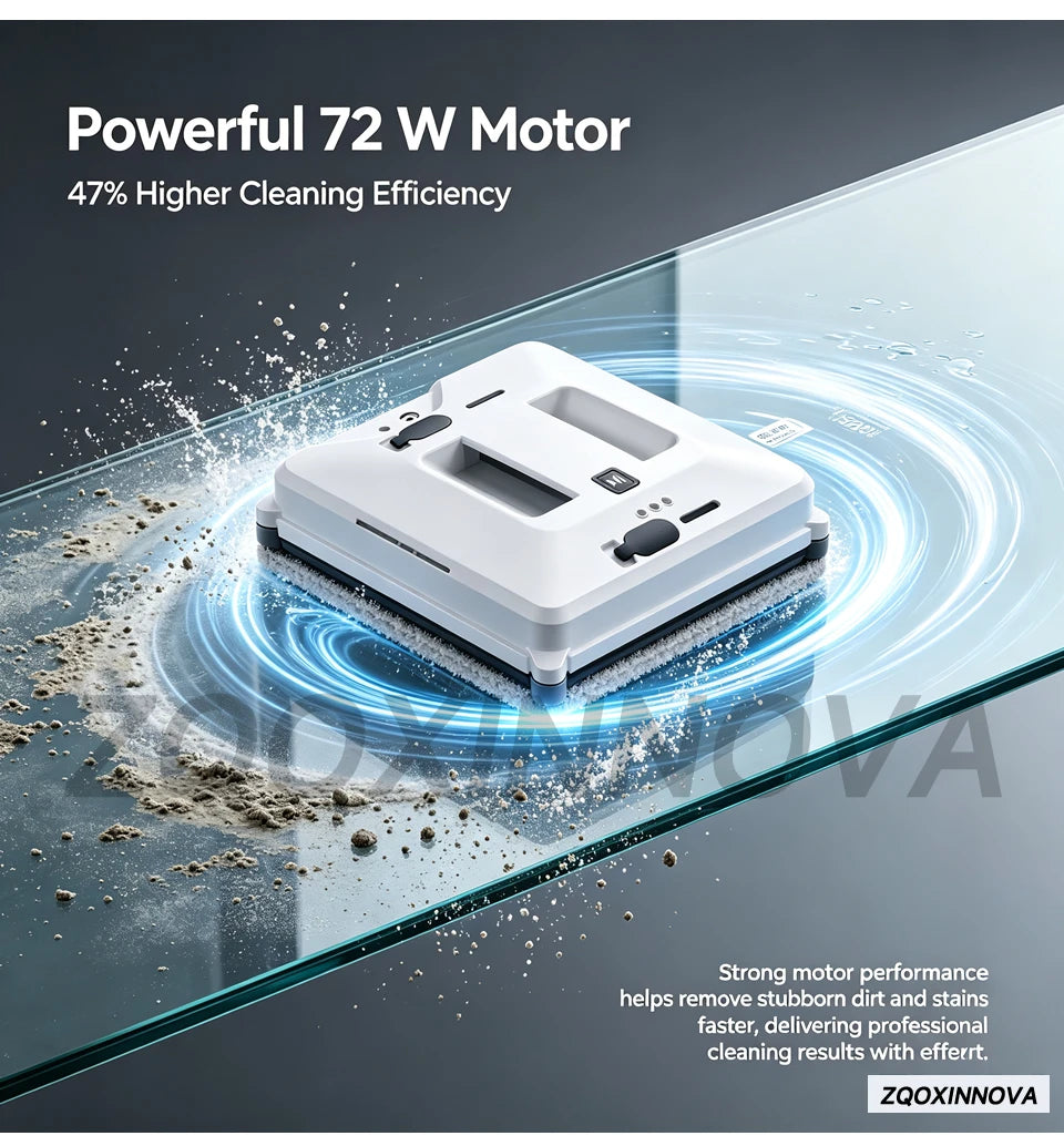 55 Newton UPS Vacuum Cleaner Electric Glass Washer with Smart Home Appliance Smart Floor Mops Electric Window Cleaning Robot