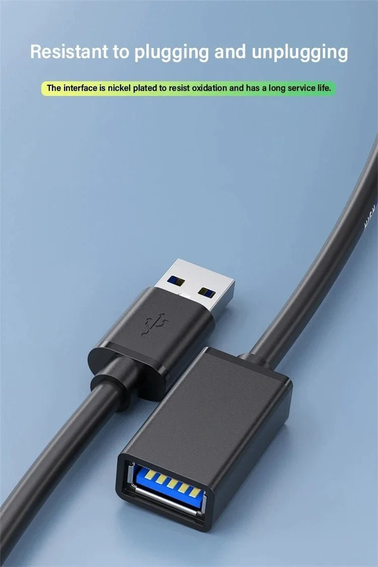 5Gbps USB 3.0 Extension Cable Male To Female USB A Extender Cable for PC Hard Drive Computer Laptop Smart TV Hard Drive Camera