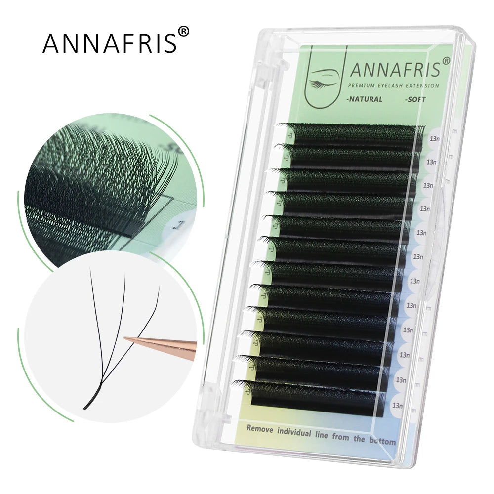 GAHAMACA Eyelash Extension 0.07mm C/D/L/LU Curl Lash 3dW-Shape Eyelashes Extension Natural Soft Premade False Lashes ﻿Wholesaled