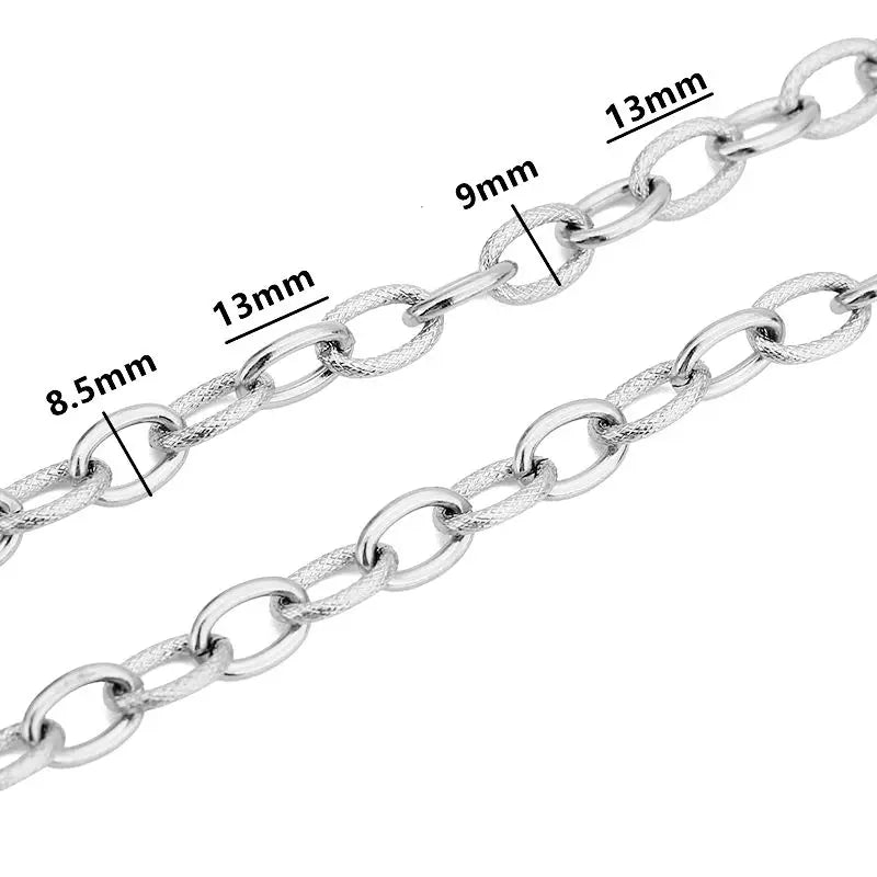 1 Meter Stainless Steel Large Heavy Chunky Hip Hop Punk Link Gold Color Chains DIY Jewelry Materials Handmade Necklace Bracelets