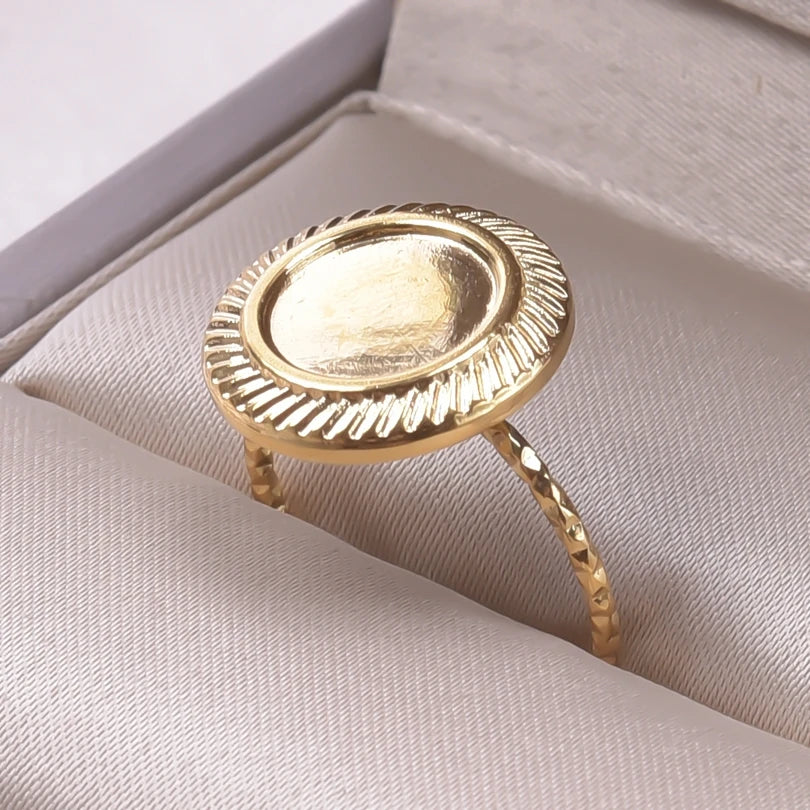 6pcs/lot Wholesale Various Chunky Rings Real Gold Plated Love Abstract DIY Shell Star Sun Bat Shaped Rings Women Jewelry Gifts