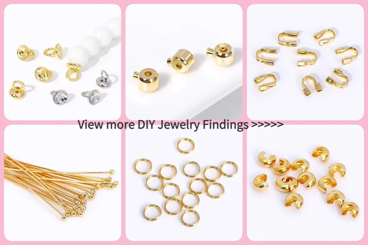 18K Gold Plated Brass With Center U-Bar And Open Ring Cable Chain Ear Thread Ear Wire Earrings DIY Earring Making Supplies