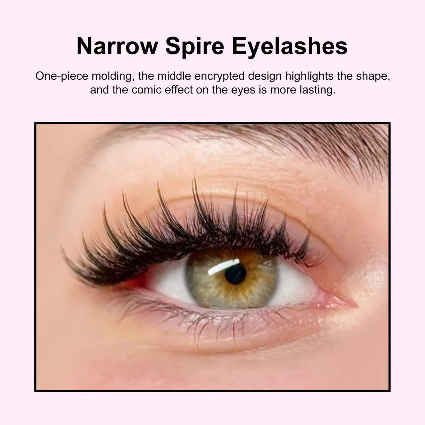 Lakanaku Narrow Spire Eyelashes Extension Anime Lashes Premade Manga Style Feather Lightweight Premade Fans Extension for Makeup