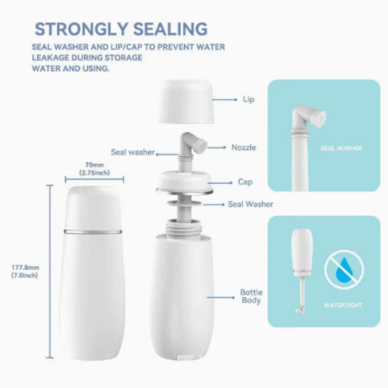Handheld Portable Travel Bidet Sprayer 400ml Spray Bottle with Nozzle Personal Hygiene Washing Tool Daily Cleansing