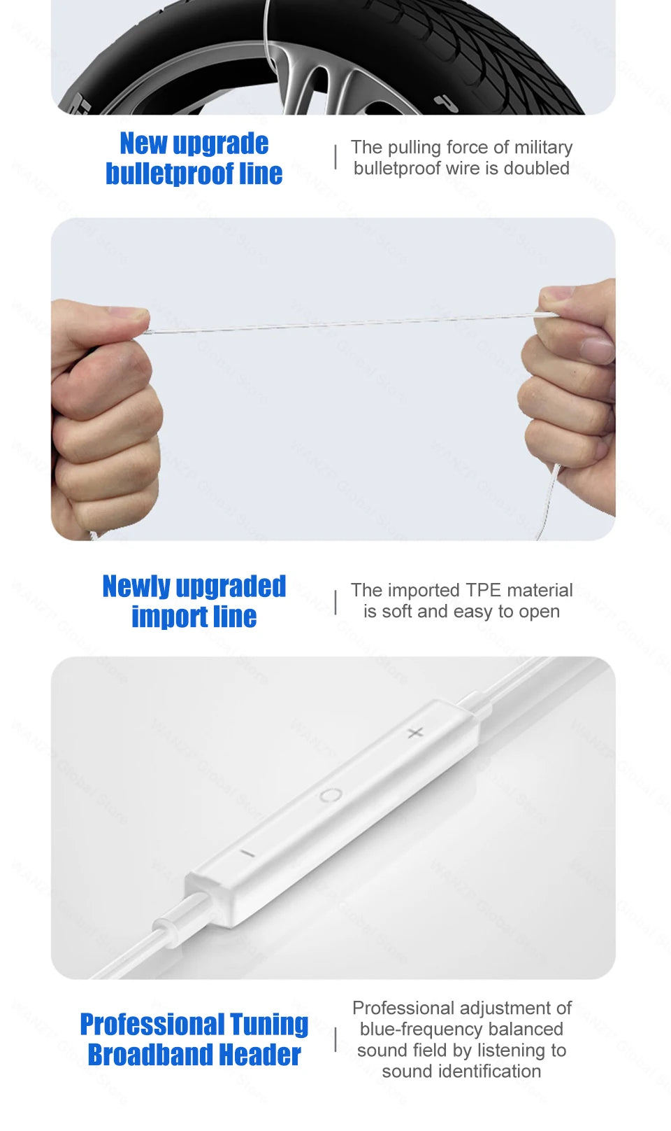 TypeC Earphones For iPhone 17 Air 16 15 14 13 12 11 Pro Max iPad Wired Earbuds 3.5mm Tablet Laptops Headphones Phone Accessories