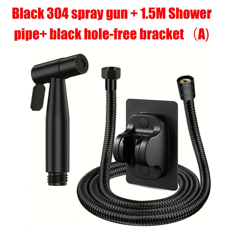 Personal Care Hand Held Spray Portable Bidet Toilet Sprayer Dual Control Angle Valve Stainless Steel Bathroom Accessories Bidets