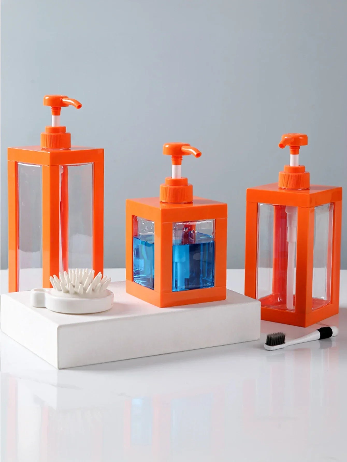 Kitchen Liquid Soap Dispenser 750/500/1000Ml Empty Pump Shampoo Bottle Dish Soap Container Bathroom Accessories