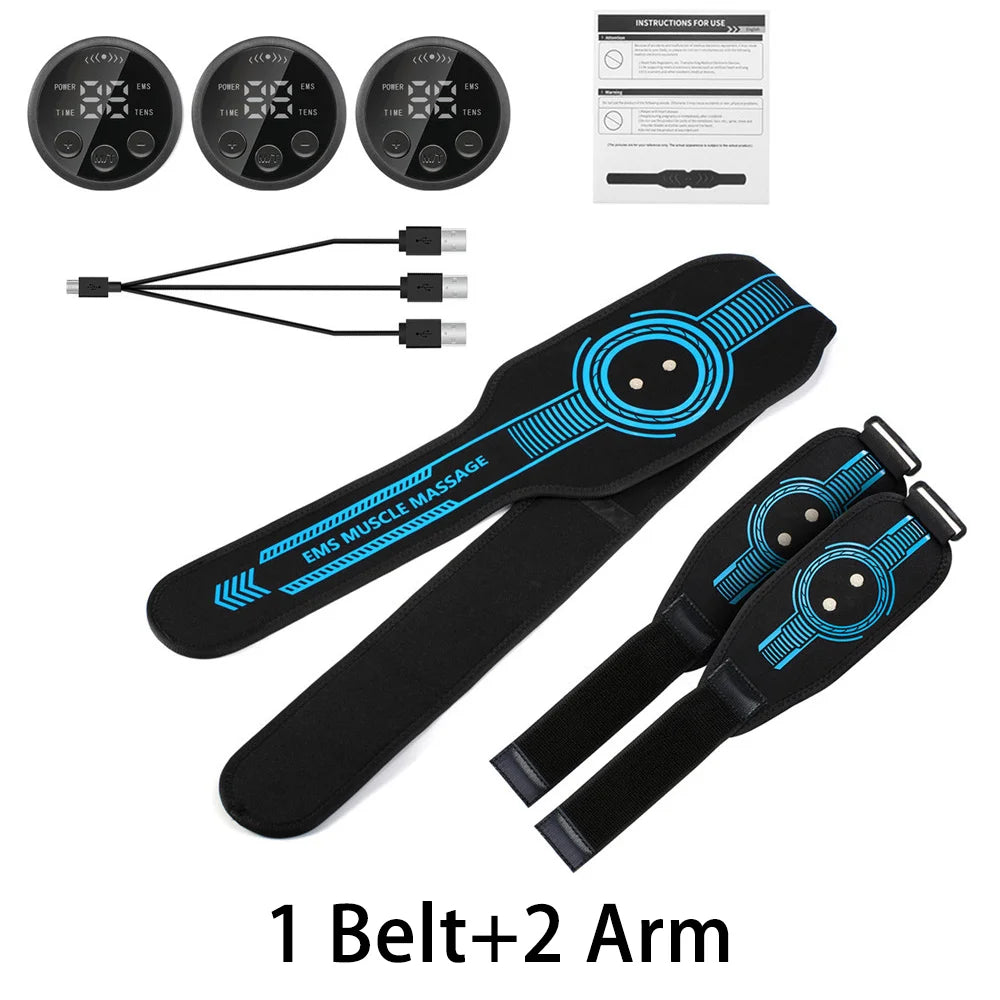Intelligent EMS Belt Massage Set Full Body Muscle Stimulation Trainer Abdominal Fitness Device USB Charging Version