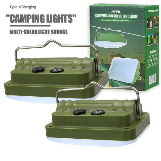 Rechargeable Camping Lamp w/ Hook-7 Light Modes, Outdoor Waterproof, Portable Lantern for Backpacking,Tent Lighting Hiking Trips