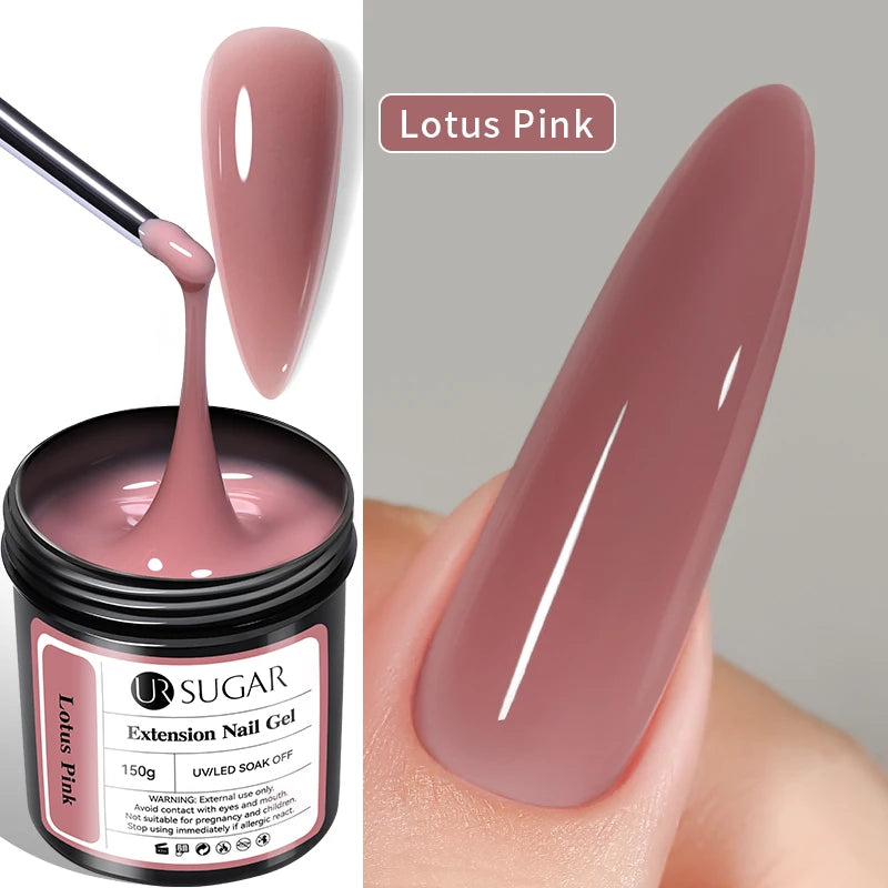 UR SUGAR 150g Soft Pink Quick Builder Nail Gel 6 IN 1 Acrygel For Nails Extension Constuction Self Leveling Soak Off UV LED Gel